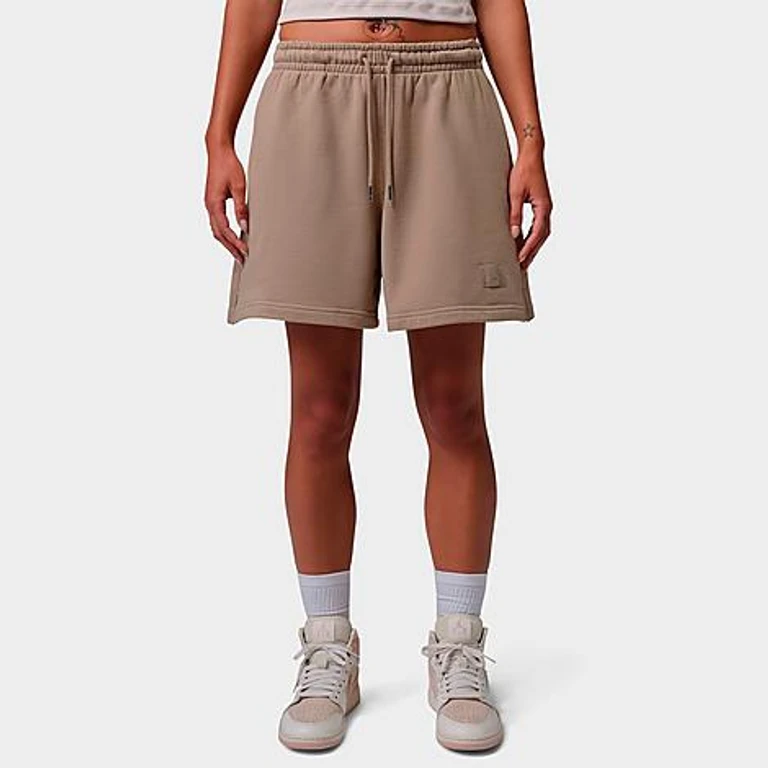 Jordan Women's Flight Fleece Shorts in Khaki/Limestone Size: XS