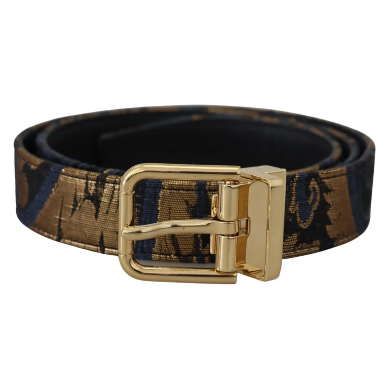 Multicolor Jacquard Leather Logo Buckle Belt - Women