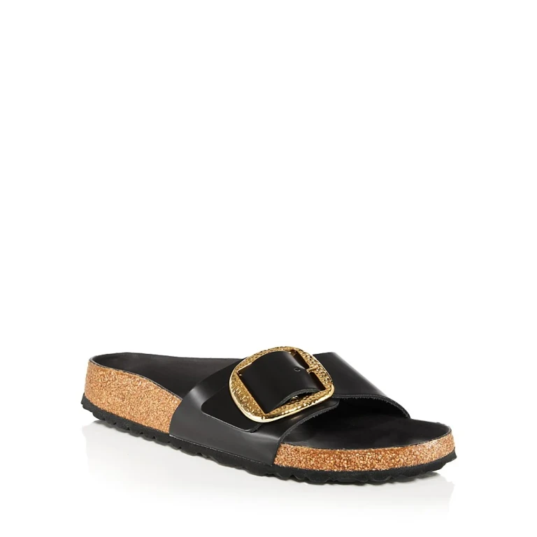 Boston Suede Stud Buckle Slide Clogs