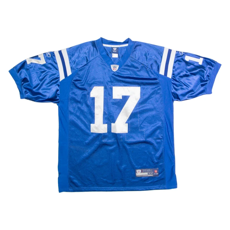 REEBOK Indianapolis Colts Home #17 Collie Mens Jersey Blue USA V-Neck 2XL