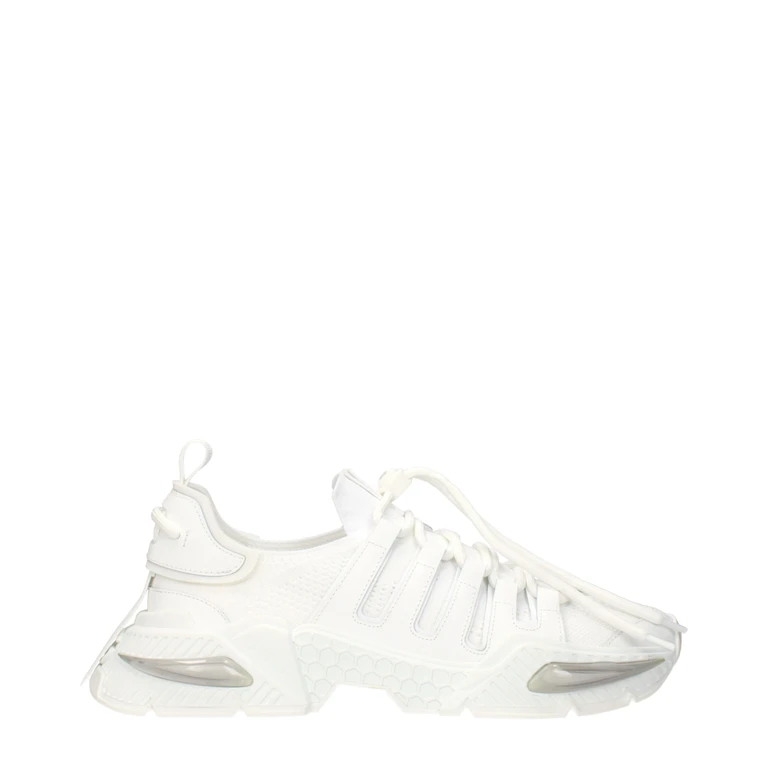 White Fabric Athletic Sneakers - Men