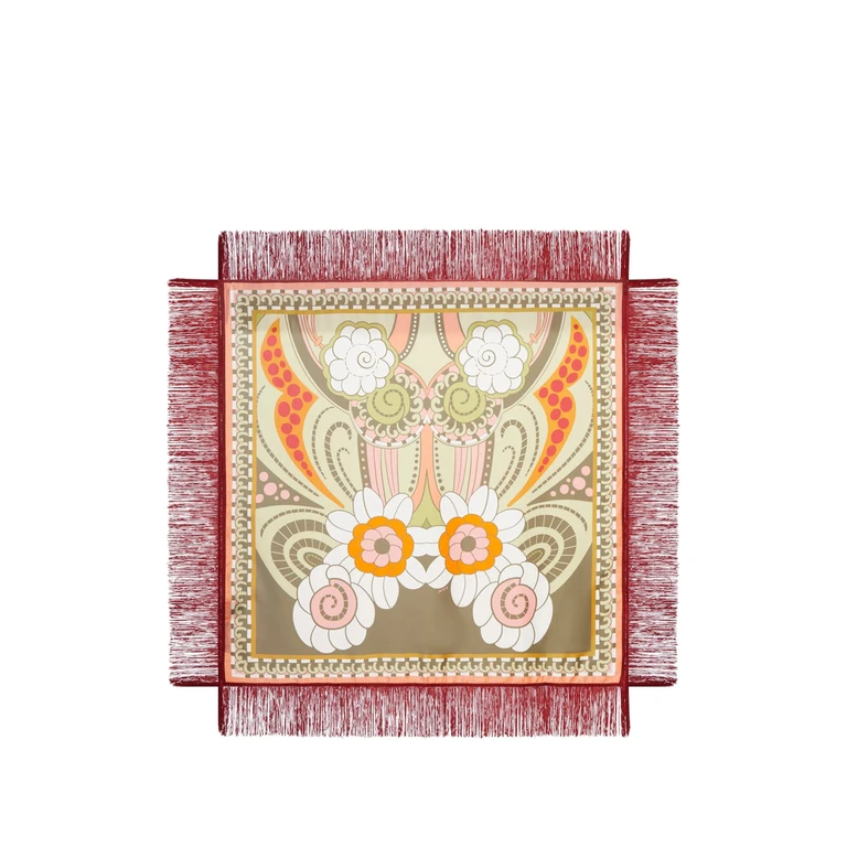 La Double J Foulard Ornamental-print Fringed Scarf