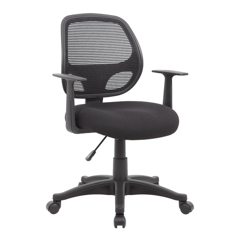 Boss Commercial Grade Black Mesh Task Chair with Arms