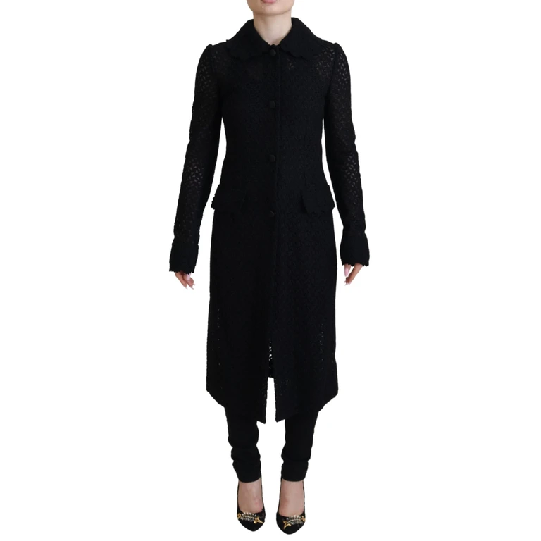 Black Button Down Long Blazer Cotton Jacket Clothing - Women