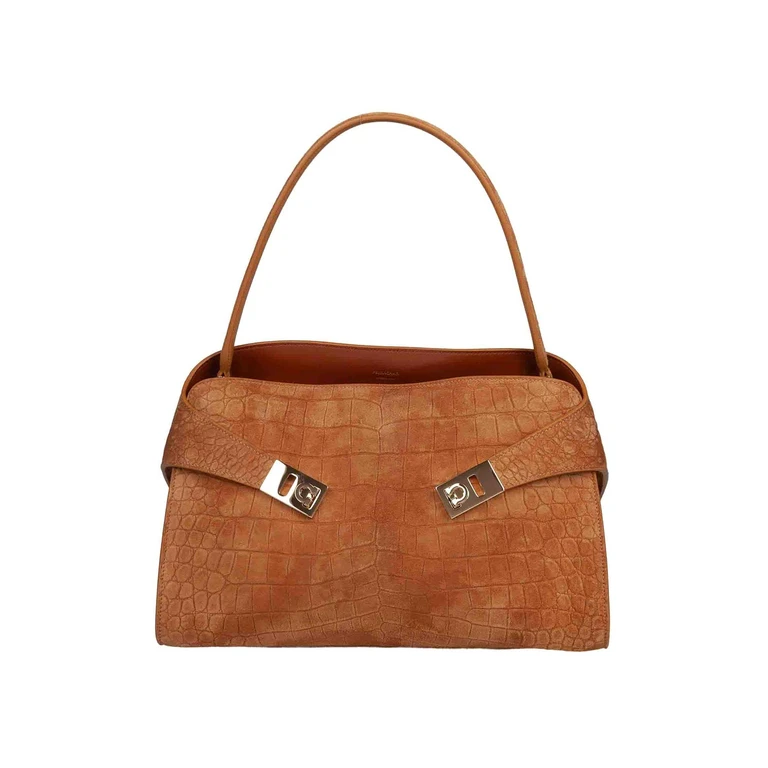 Salvatore Ferragamo Sac Porté Épaule - Beige (219816HUGSHNATURALE)