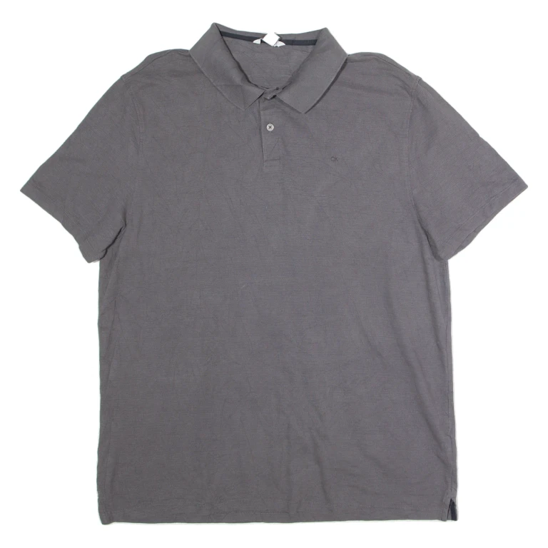 CALVIN KLEIN Mens Polo Shirt Grey XL