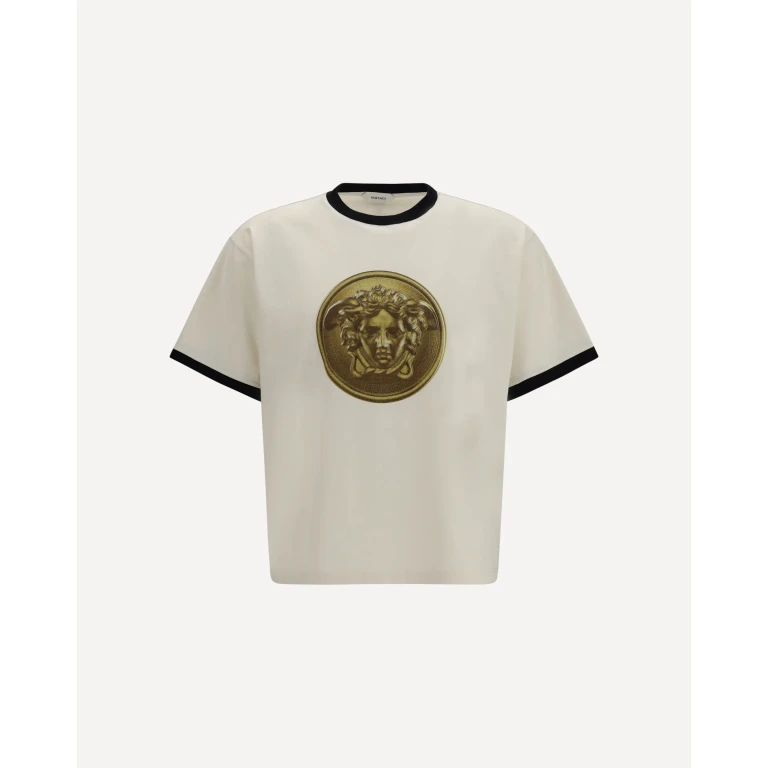 VERSACE Cotton Jersey T-shirt With Poplin Balloo Male S