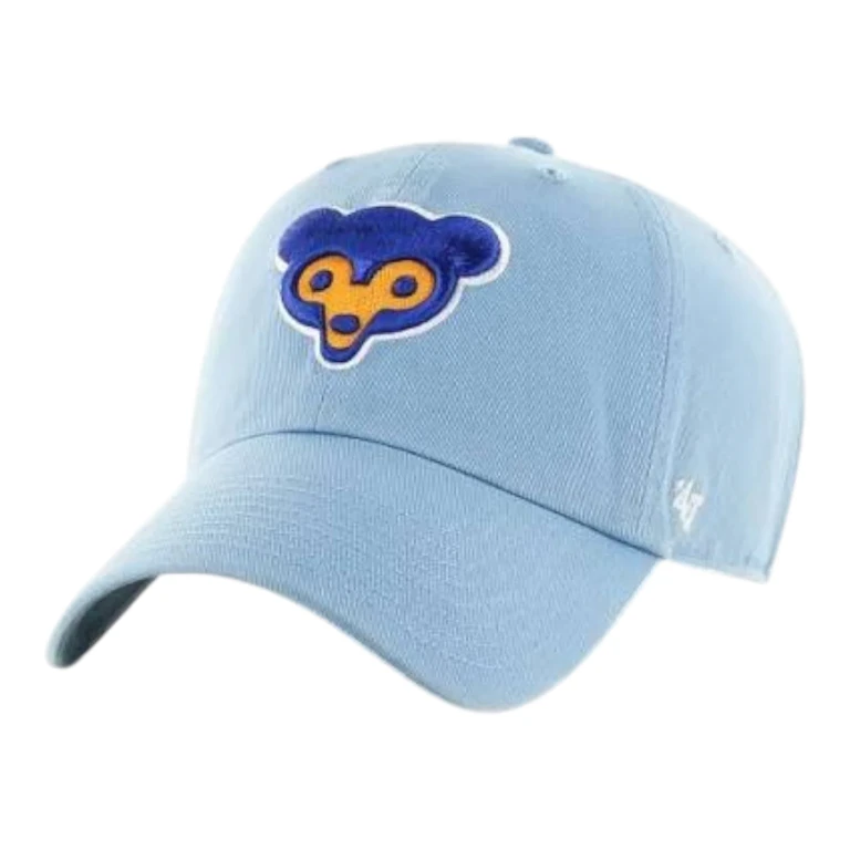 Clean Up Chicago Cubs Cooperstown Strapback Hat - Columbia Blue Adjustable Cap