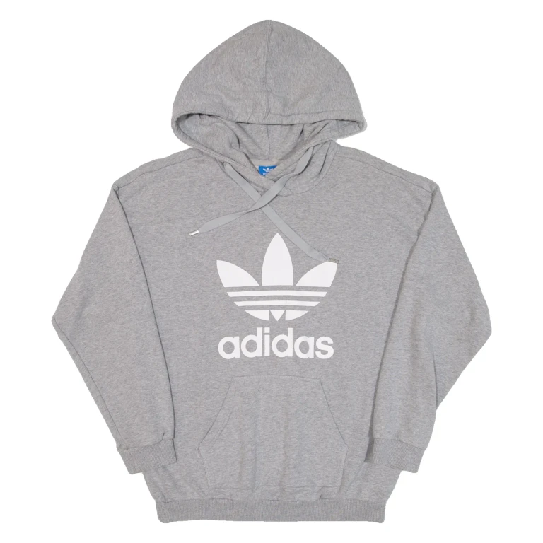 ADIDAS Womens Grey Hoodie UK 10