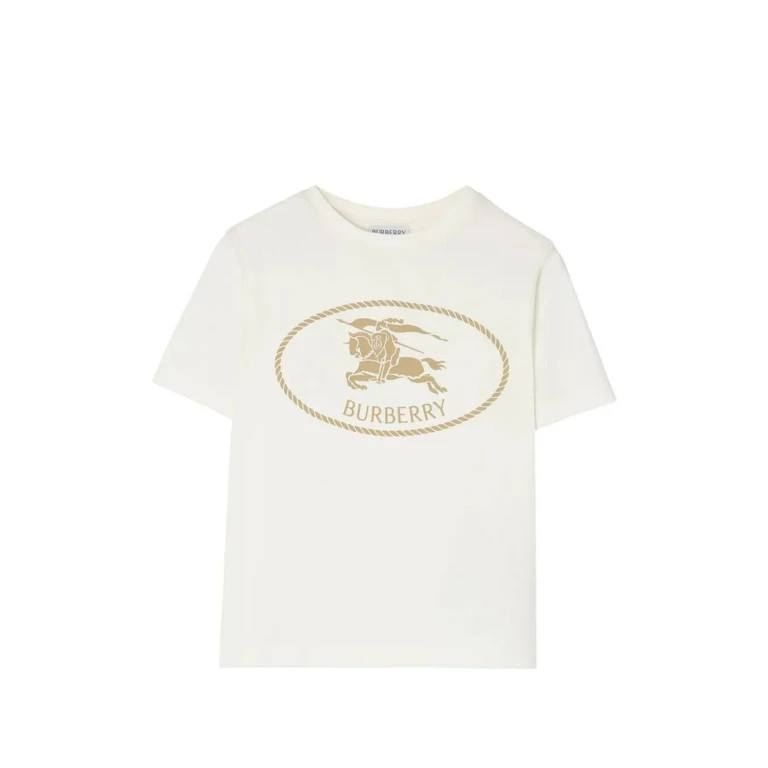 BURBERRY KIDS T-Shirt Cotone Bianco "Cedar"