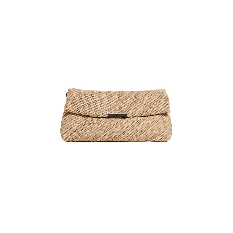Think Royln Embrace Clutch Beige Luxe/Raffia One Size