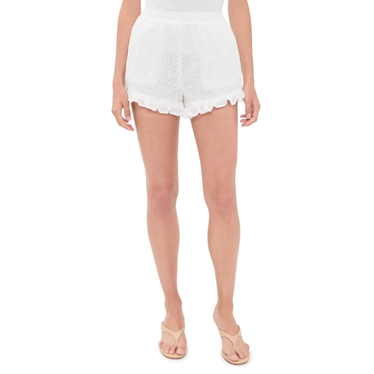 BLANKNYC Daisy Daze Shorts White M