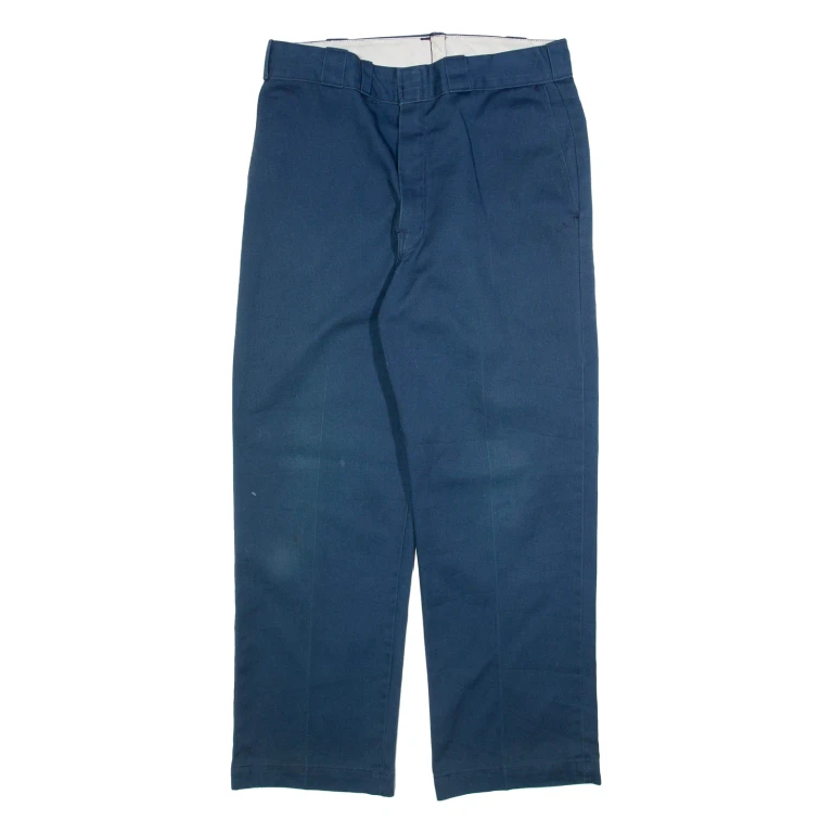 DICKIES Mens Trousers Blue Regular Straight W32 L28
