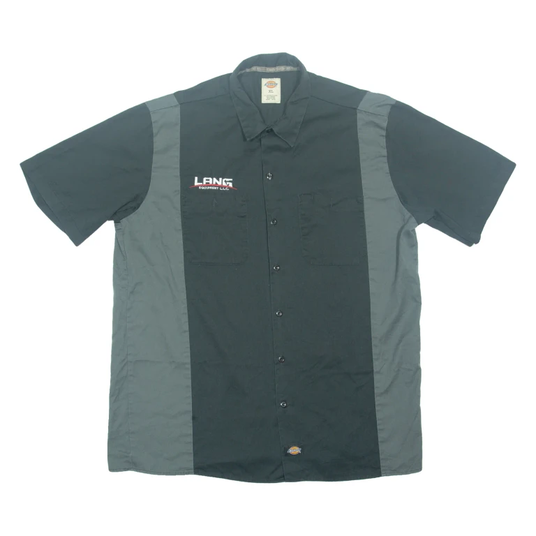 DICKIES Lang Equipment L.l.c. Mens Plain Shirt Black XL