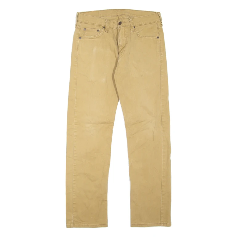LEVI'S 513 Jeans Mens Beige Slim Straight W30 L30