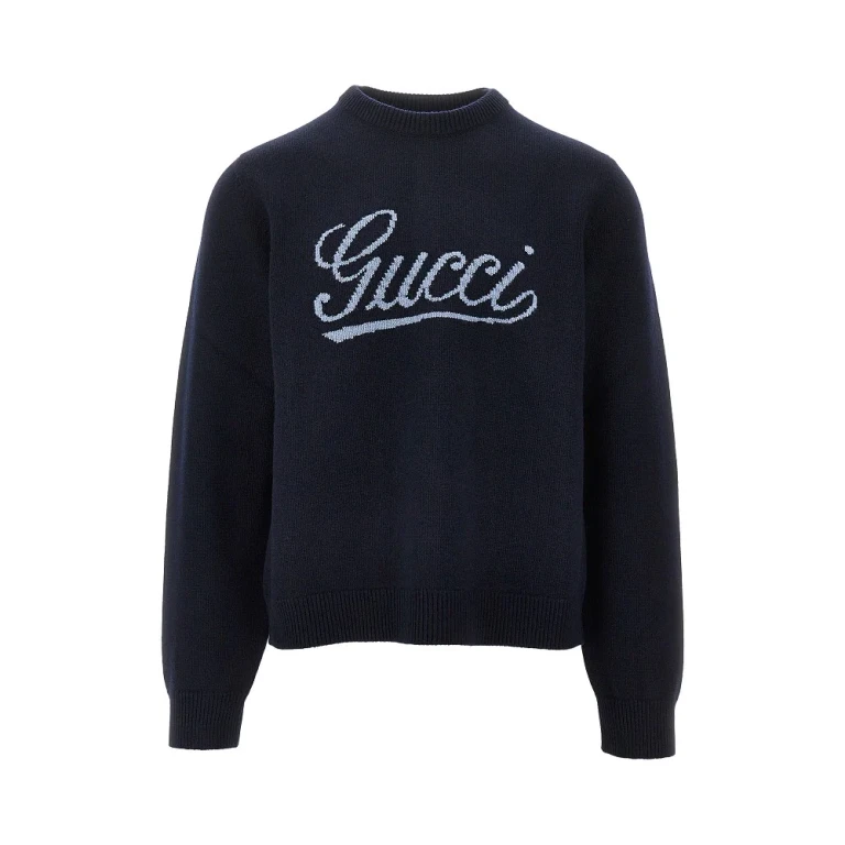 Maglione Gucci in lana con logo intarsiato