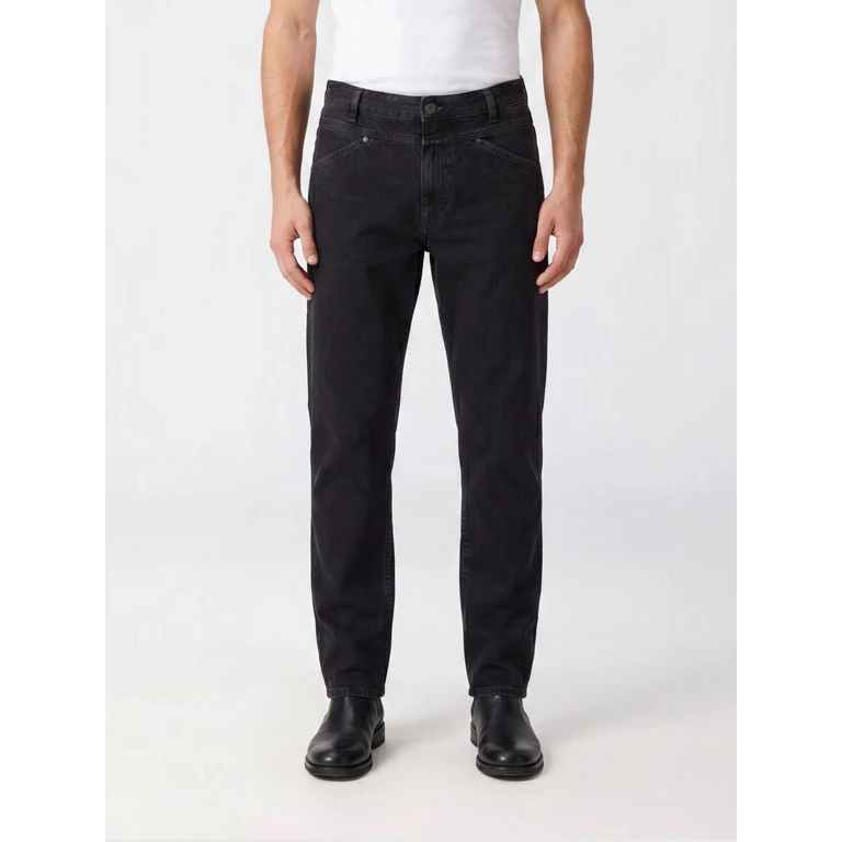 X-Lent Tapered Fit Jeans in Five-Pocket Cotton Denim (C3130619N9ABBK)