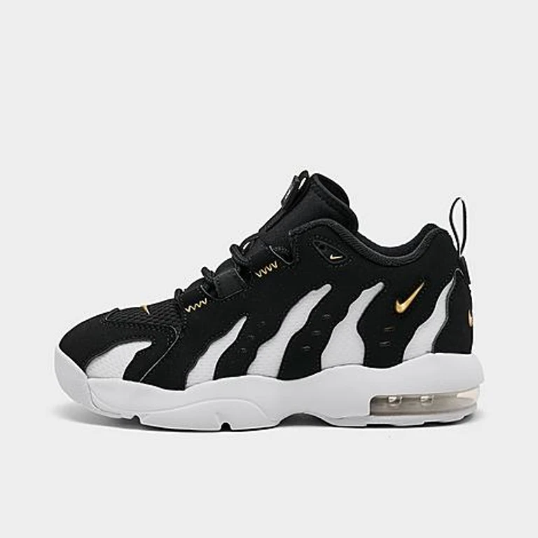 Little Kids Air DT Max ‘96 Low Casual Shoes in Black/Metallic Gold/White Size: 1.0