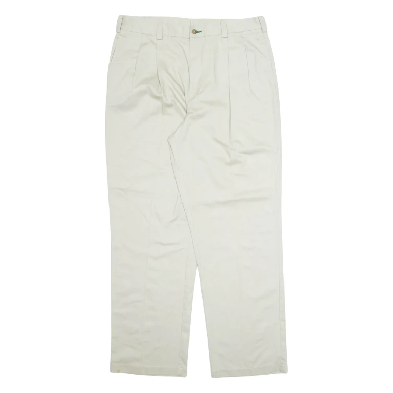 TOMMY HILFIGER Chino Mens Trousers Cream Relaxed Straight W36 L32