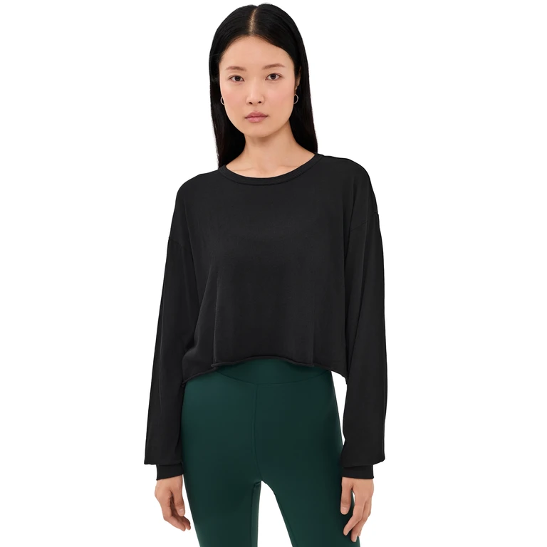 Year of Ours Cropped Long Sleeve Tee White S