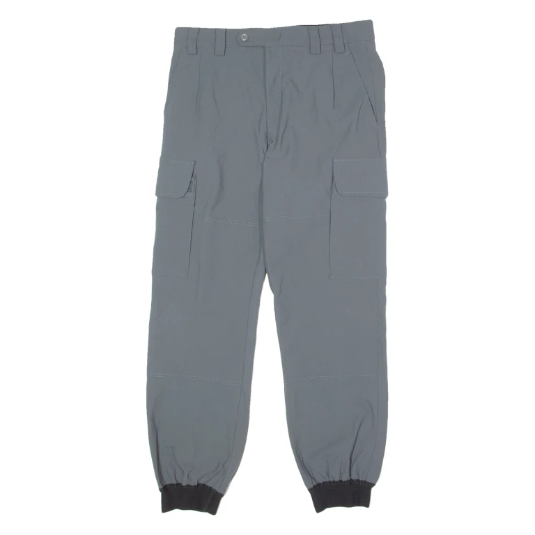 LB LEBLON Outdoor Cuffed Cargo Mens Trousers Grey Regular Tapered W31 L27