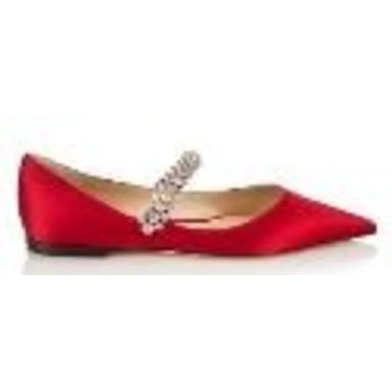 Baily Satin Pointed-Toe Ballerina Flats, Brand Size 34.5 ( US Size 4.5 )