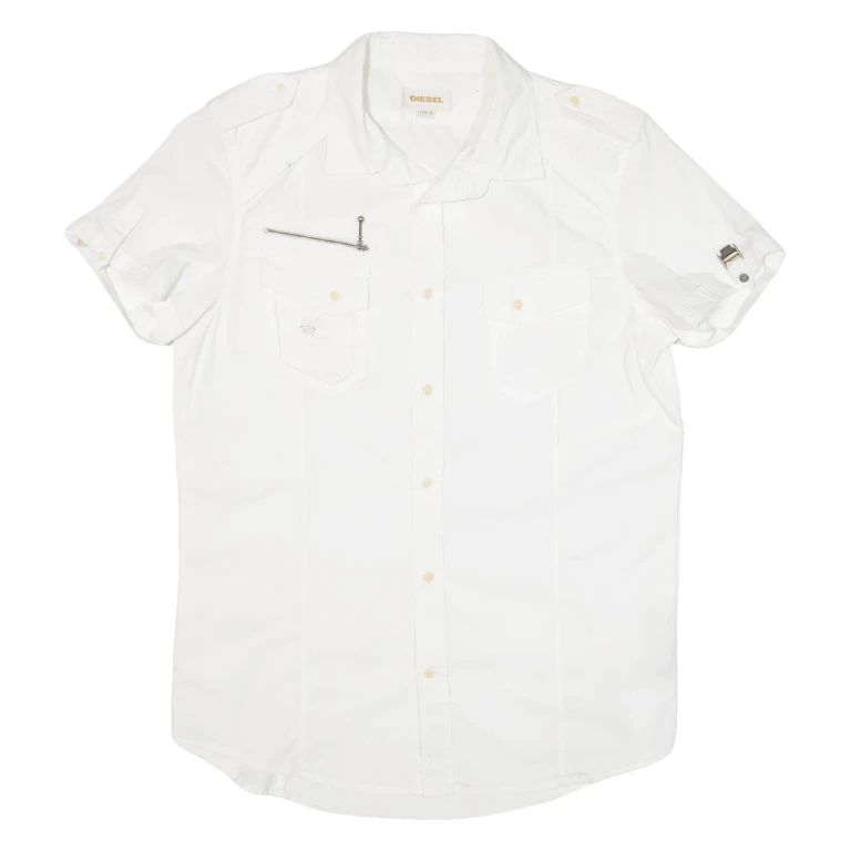 DIESEL Womens Plain Shirt White M