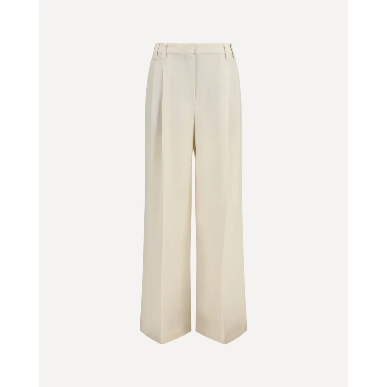 Pantaloni ampi Brunello Cucinelli in twill fluido