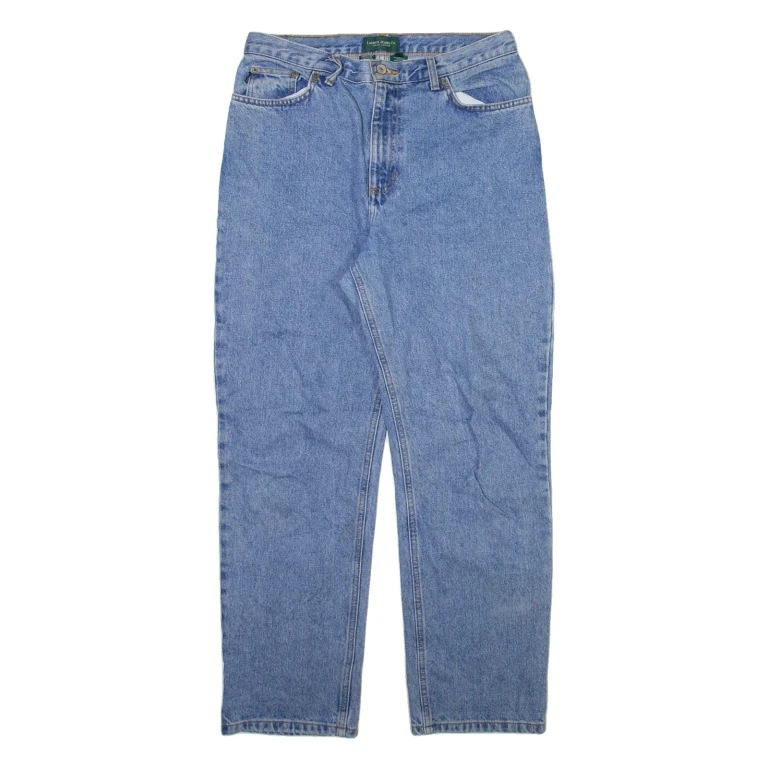 LAUREN RALPH LAUREN Womens Jeans Blue Relaxed Straight Stone Wash W31 L28