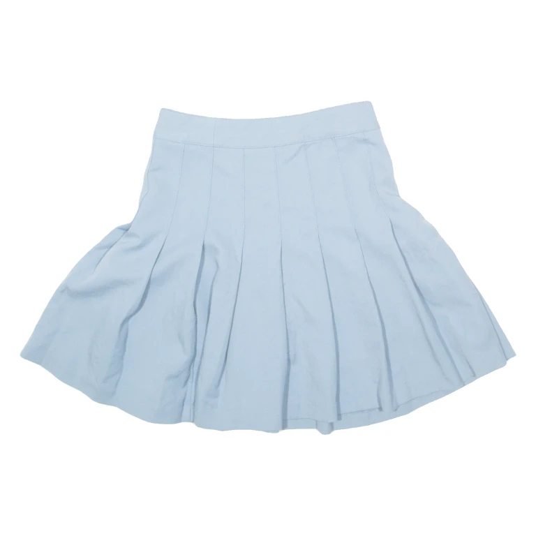 DIVIDED Womens Pleated Skirt Blue Short XS