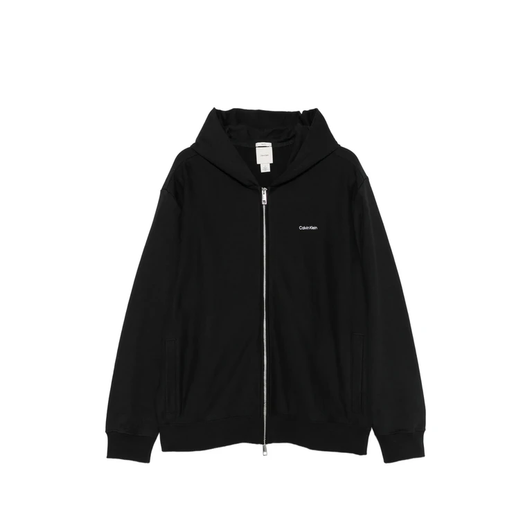 Calvin Klein Embroidered-logo Zip-up Hoodie