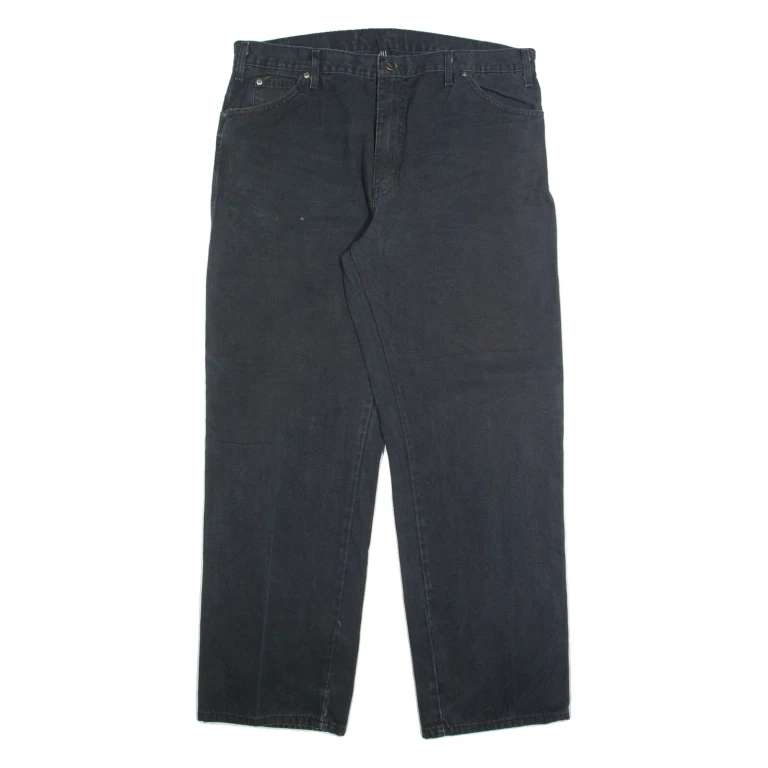 DICKIES Carpenter Cargo Mens Trousers Grey Regular Straight W38 L32