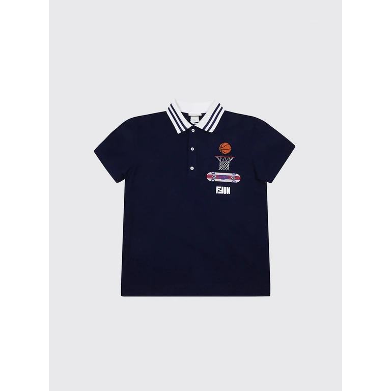 FENDI Polo Shirt Kids color Blue (JMI486AVPF1I11)