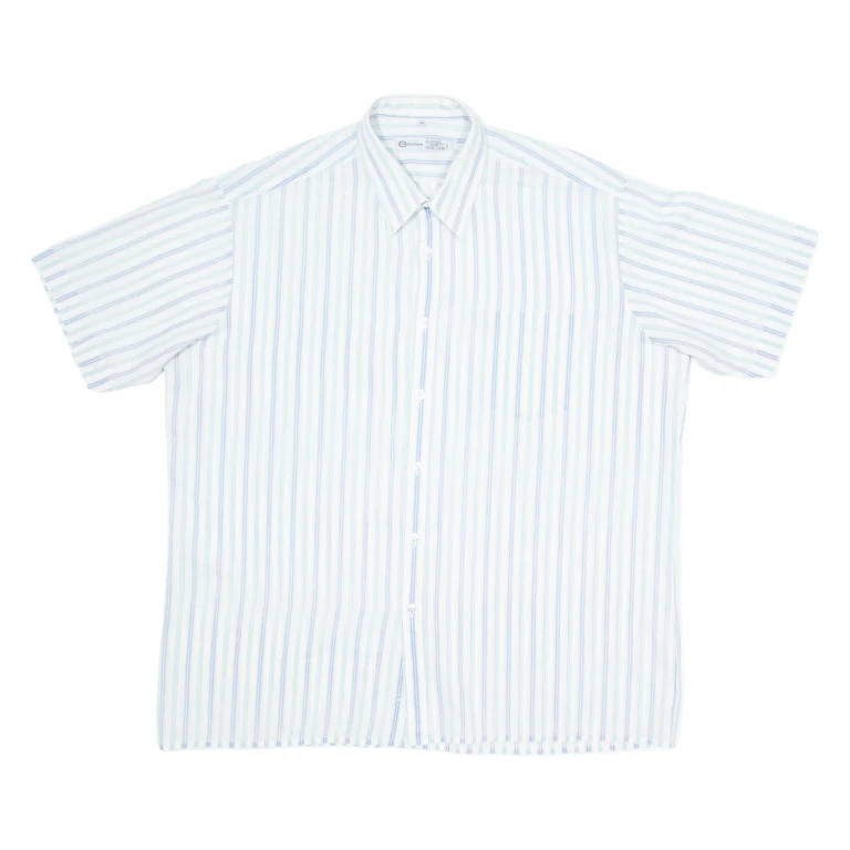 C&A BOUTIQUE Mens Shirt Blue Striped XL