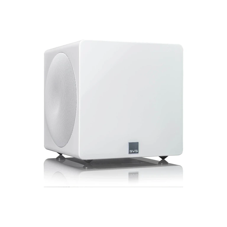 3000 Micro Dual 8" Ultra Compact Powered Subwoofer - Gloss White(220v - For International Only)