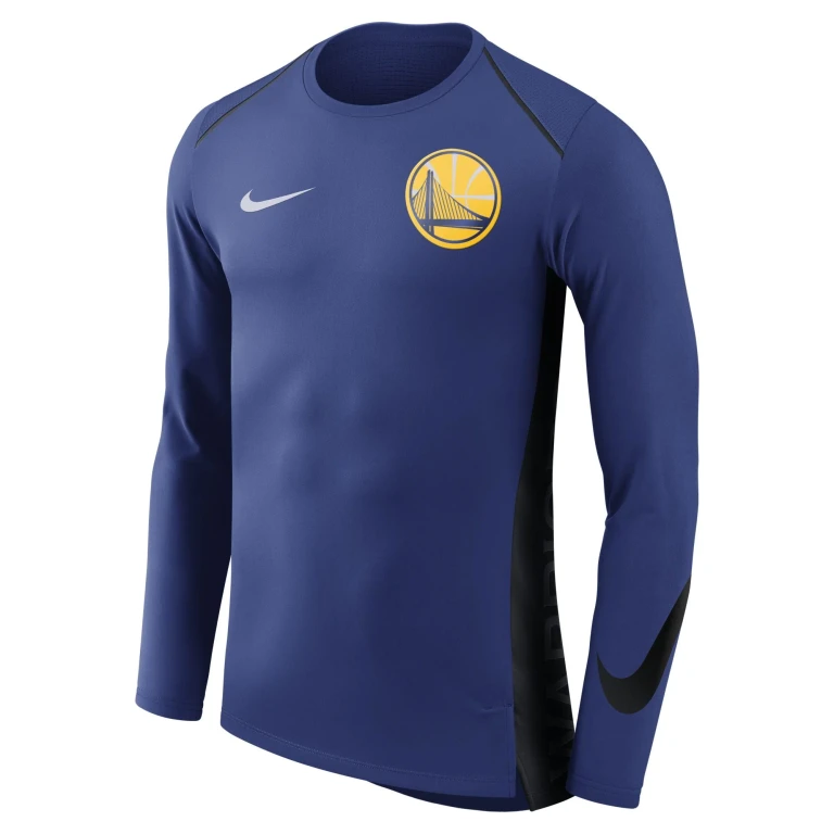 Men's NBA Gs Warriors Hyper Elite Shooter Long Sleeve Shirt