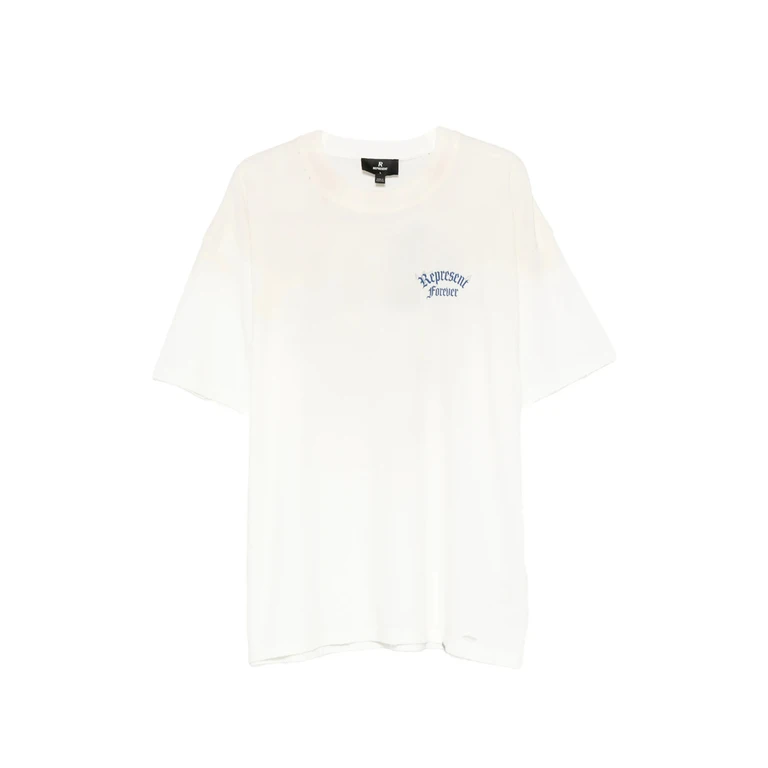 Represent Duality Logo-print Distressed Cotton T-shirt