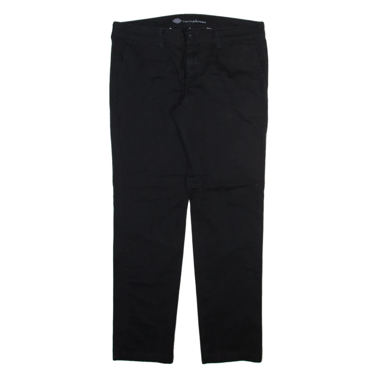 DICKIES Womens Trousers Black Slim Skinny W36 L31