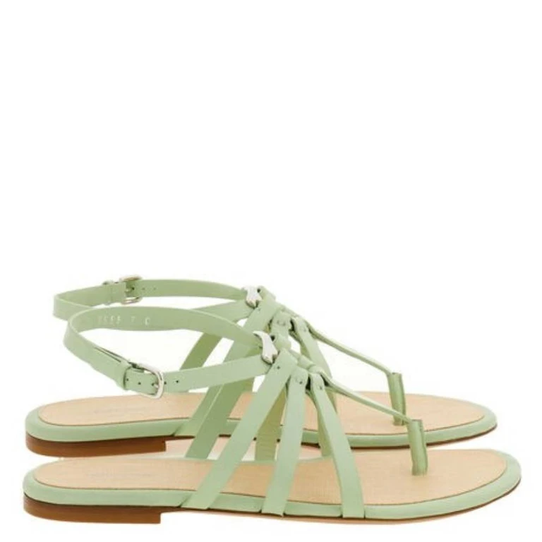 Ferragamo Alina Strappy Flat Sandals, Size 7 C