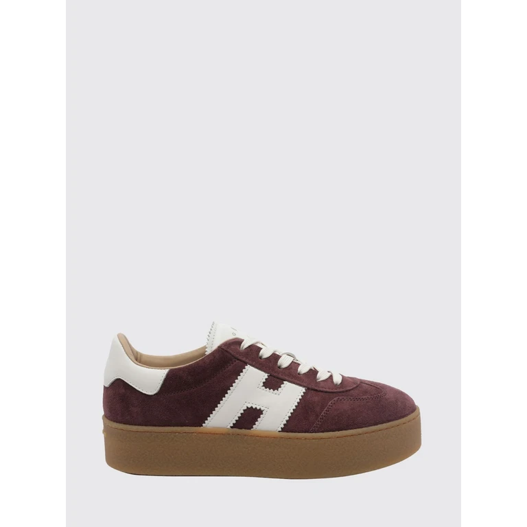 Burgunderrote Wildleder-Sneaker