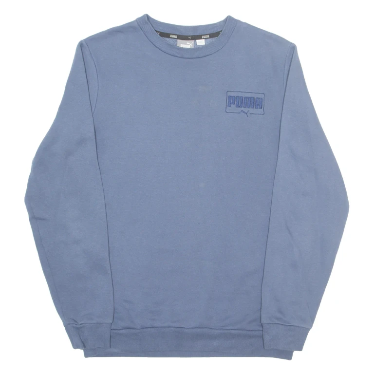 PUMA Mens Sweatshirt Blue Crew Neck S