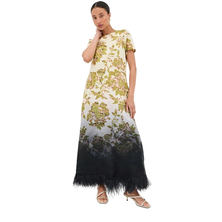 La DoubleJ Swing Dress Oasis Ombre Placee Black 40