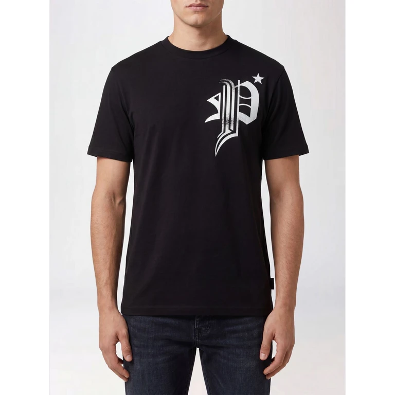 Cotton T-Shirt with Graphic Print and Rear Logo (FABCMTK5712PJY002N0201)