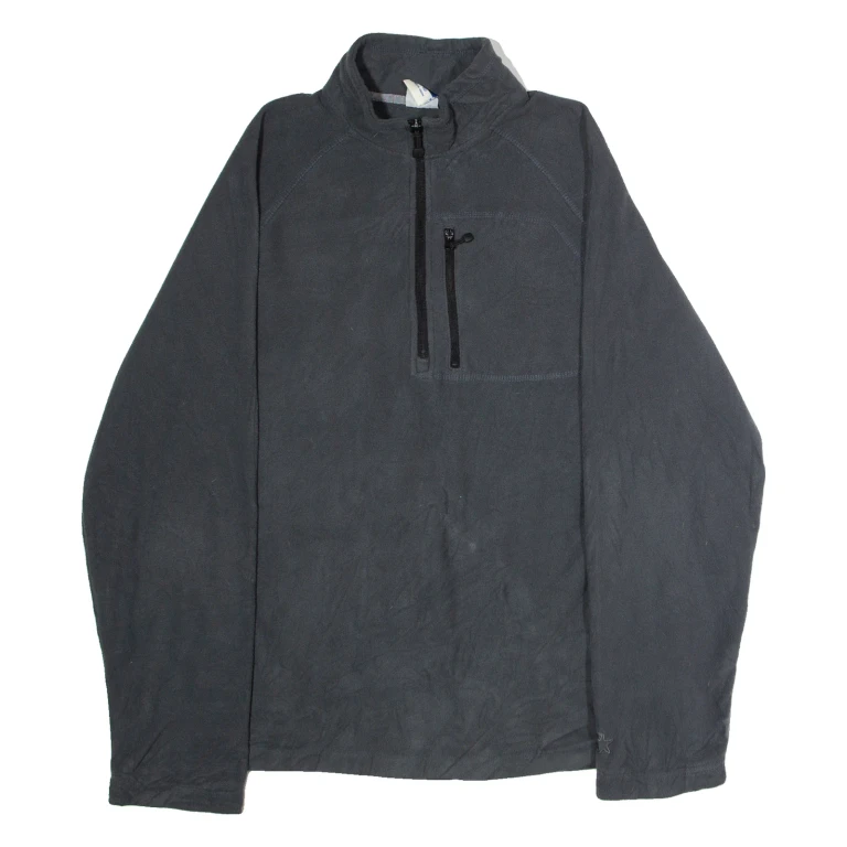 STARTER Mens Fleece Grey Colourblock 1/4 Zip M