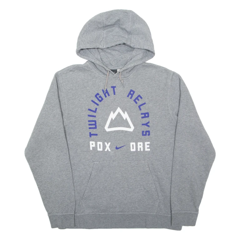 NIKE Twilight Relays Mens Grey Hoodie M