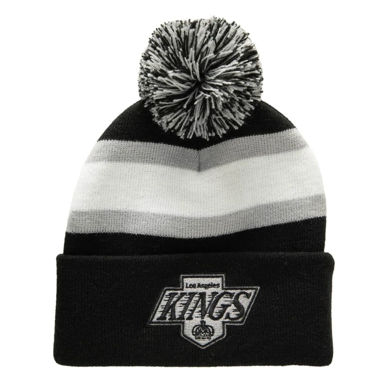 Men's NHL Stripe Pom Knit Kings Knit Hat