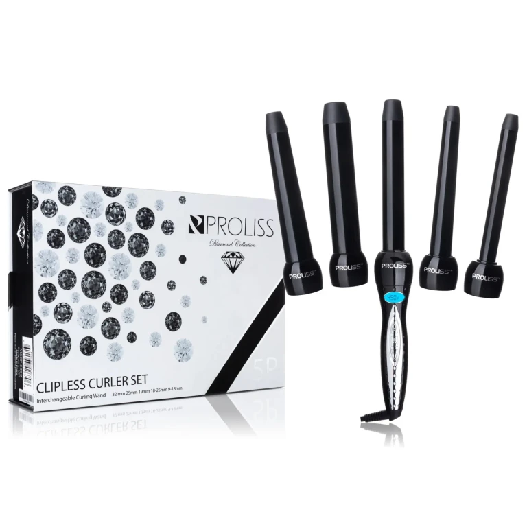 Trio Twister - Digital 5-in-1 Professional Ceramic Curling Wand Set - Diamond Collection