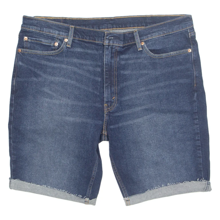 LEVI'S Cut Off Turn Up 511 Mens Denim Shorts Blue XL W40