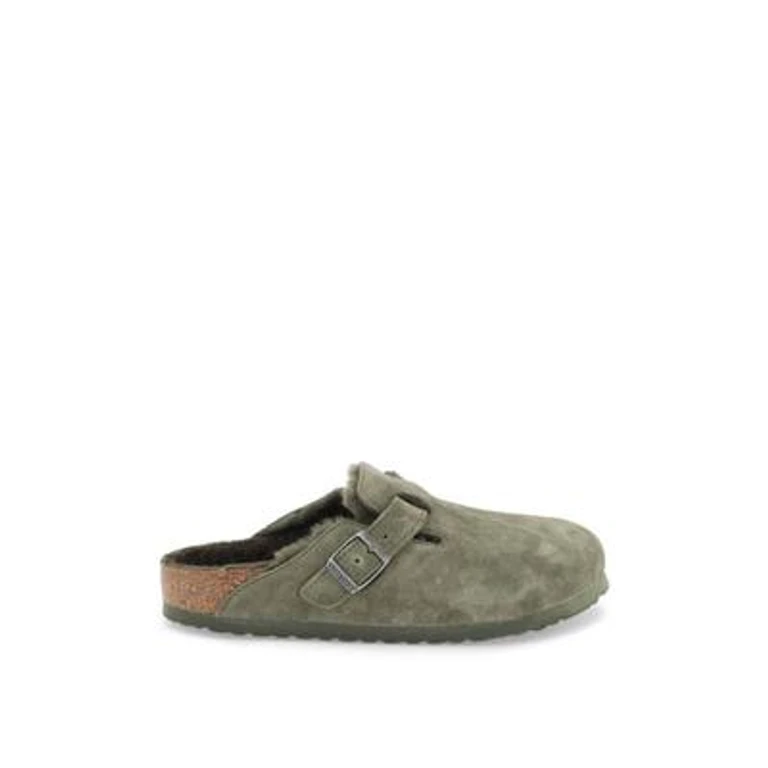 Boston Vl Narrow Suede & Shearling Clog