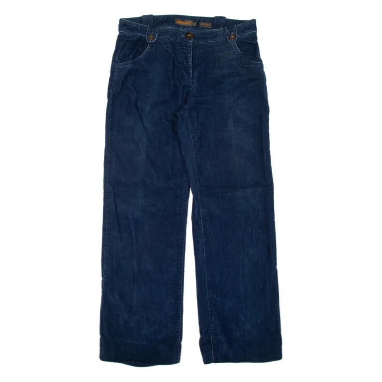 TIMBERLAND Womens Trousers Blue Loose Straight W32 L30